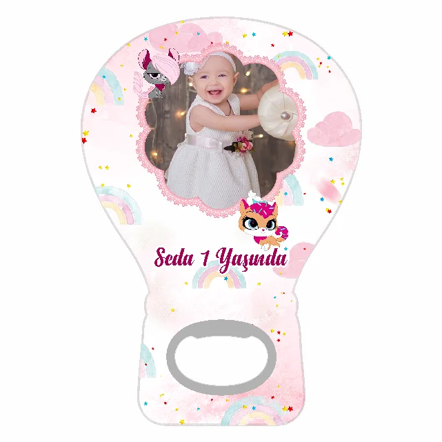 Minişler Ayıcık Temalı Doğum Günü Magneti